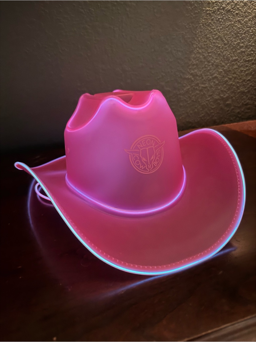 Pink LED Neon Cowboy Hat